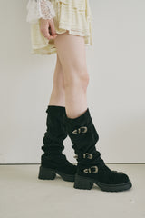 2way kushu-kushu suede boots
