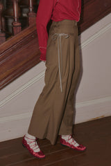 ribbon tuck pants