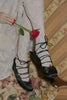 lace up rose ballet shoes