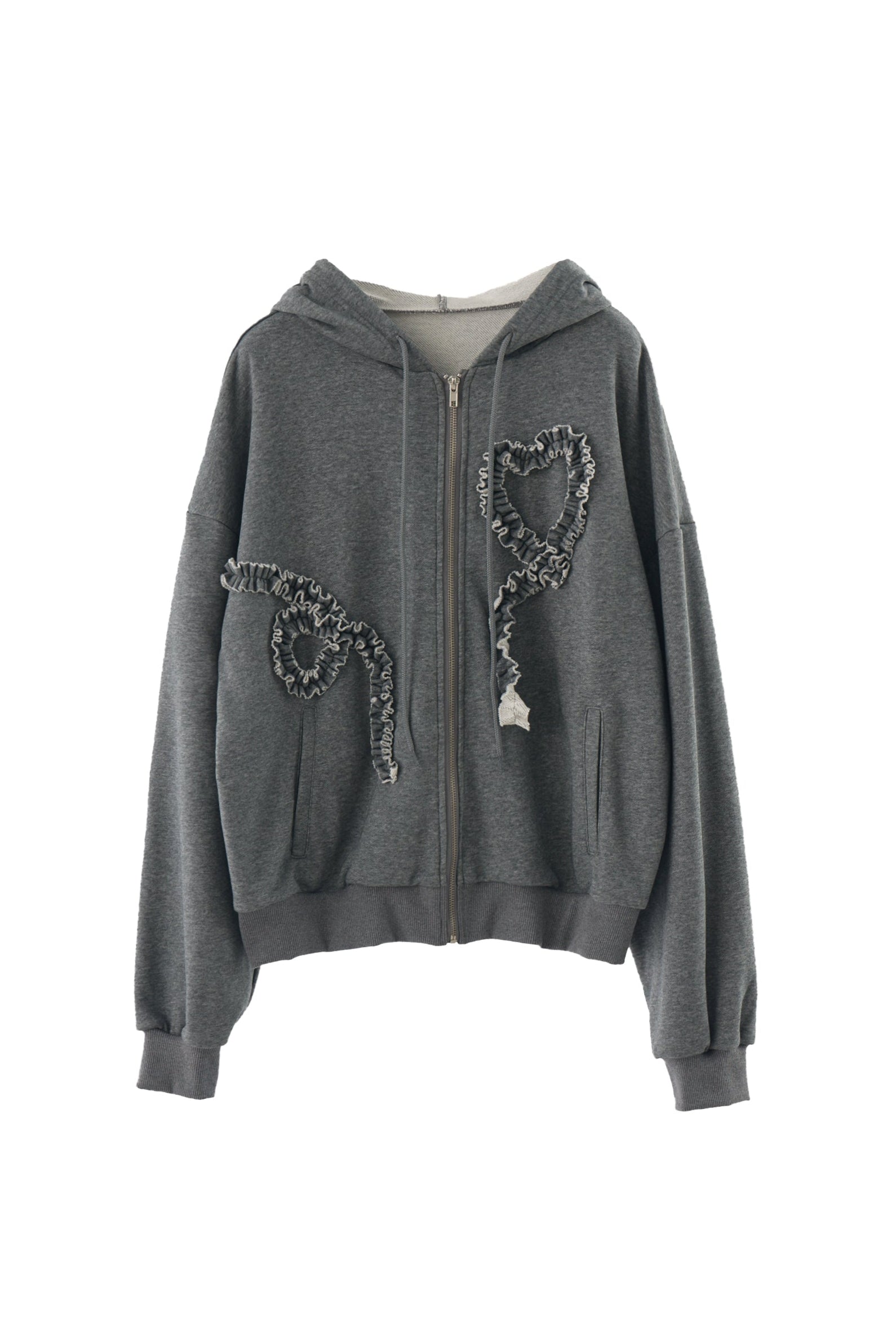 heart frill hoodie