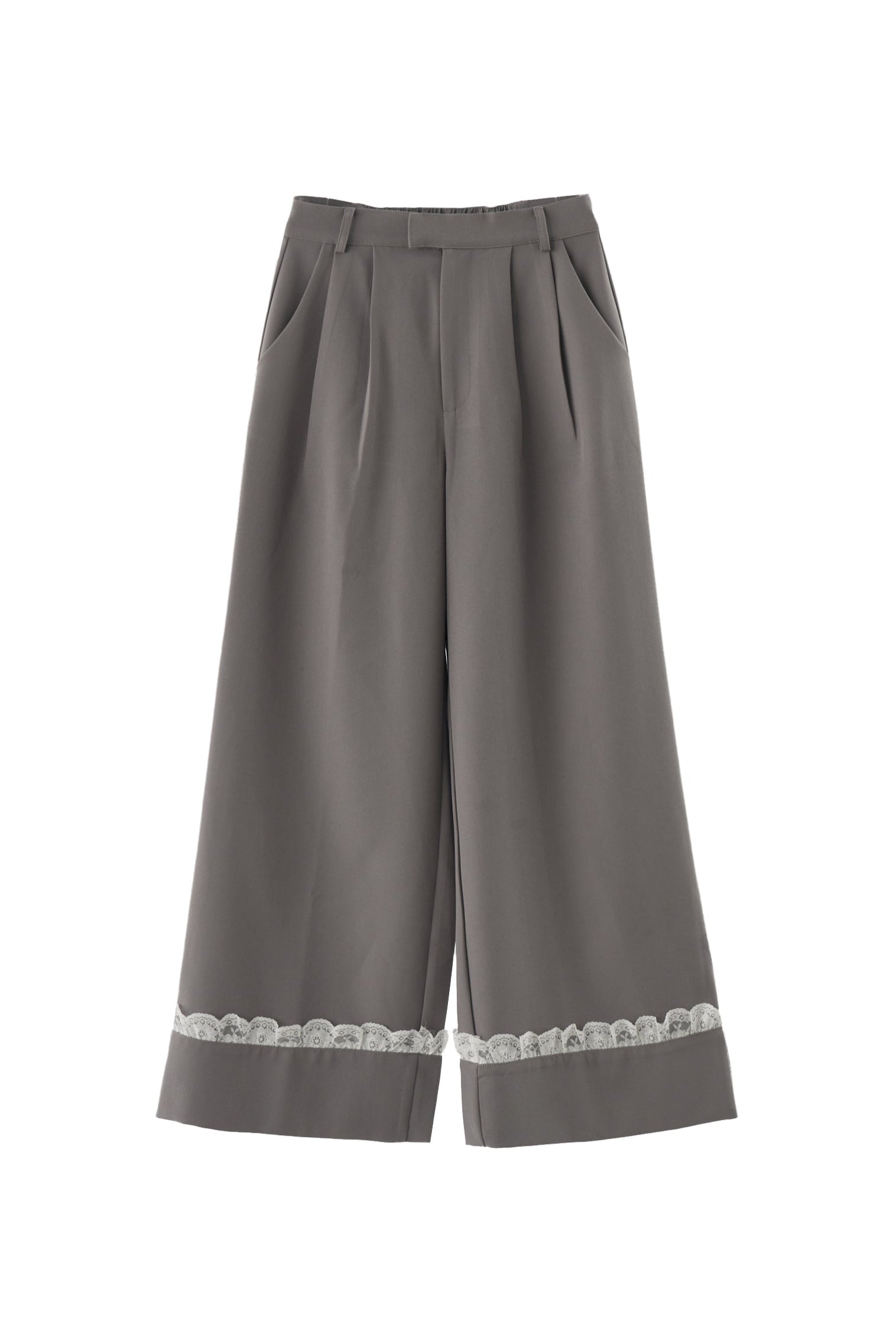 roll up lace wide pants