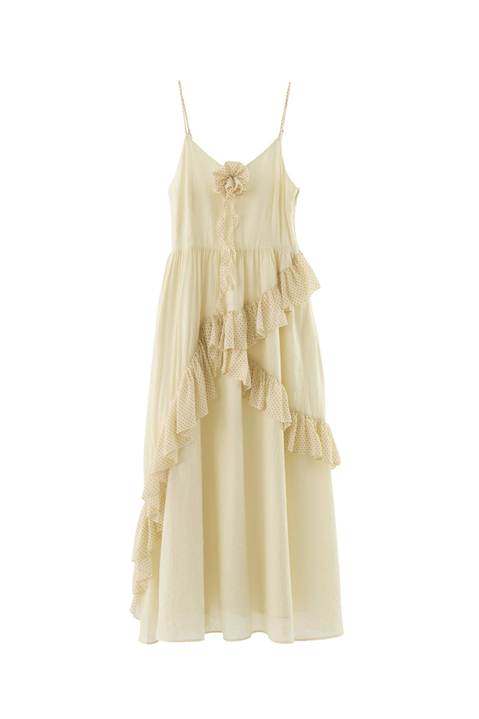 dot × rose corsage cami onepiece – idem