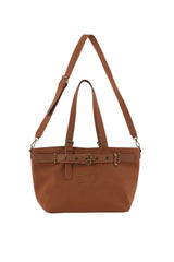 heart × belt suede shoulder bag