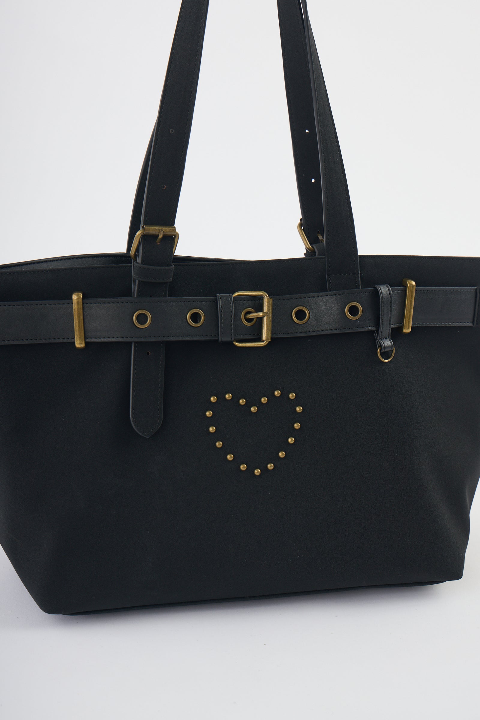 heart × belt suede shoulder bag – idem