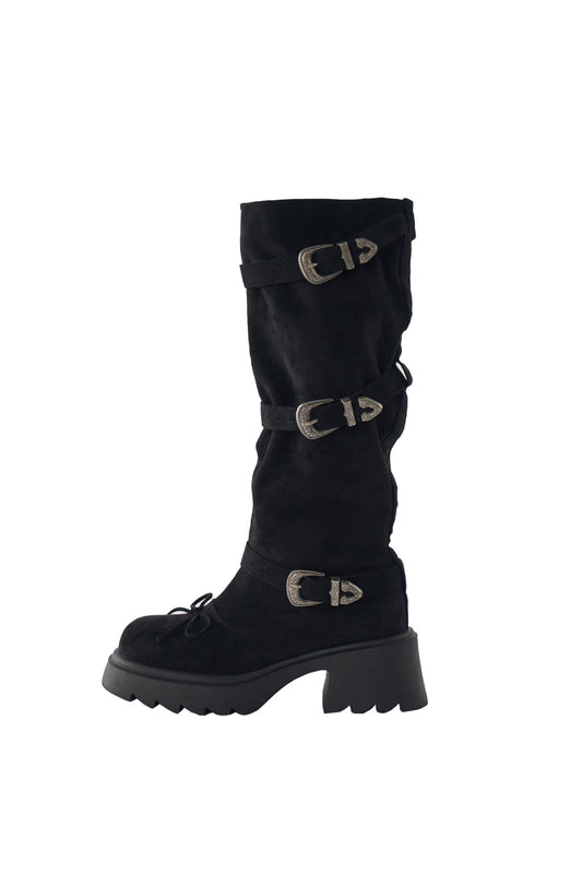 2way kushu-kushu suede boots