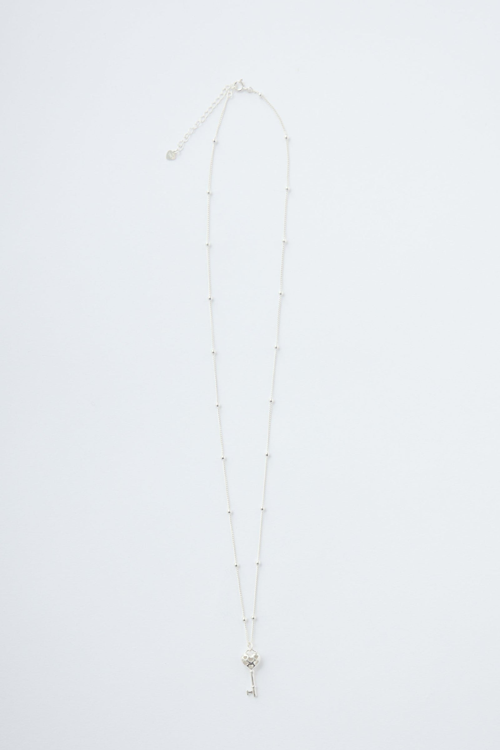 silver925 heart key necklace – idem