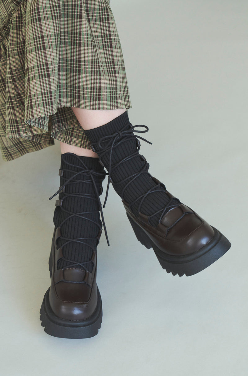 lace up socks boots – idem