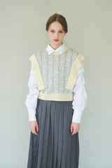 tulip jacquard vest