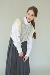 tulip jacquard vest