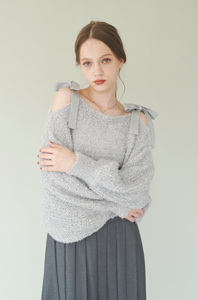 tape yarn 2way knit cardigan – idem