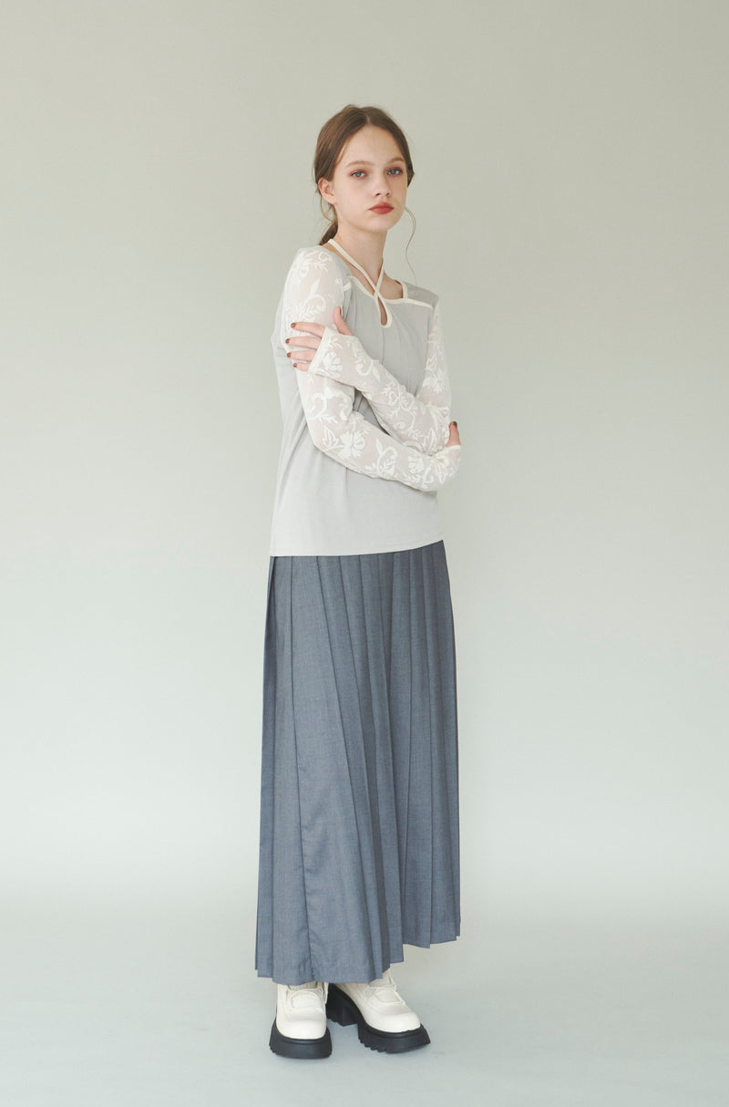 lace unique neck tops