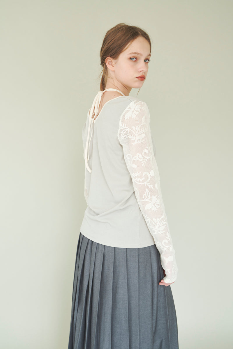 lace unique neck tops