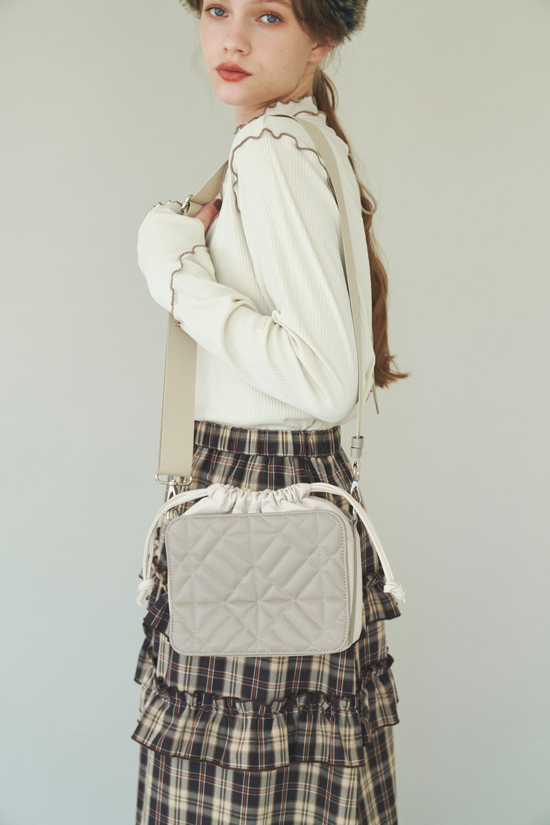 bicolor drawstring bag