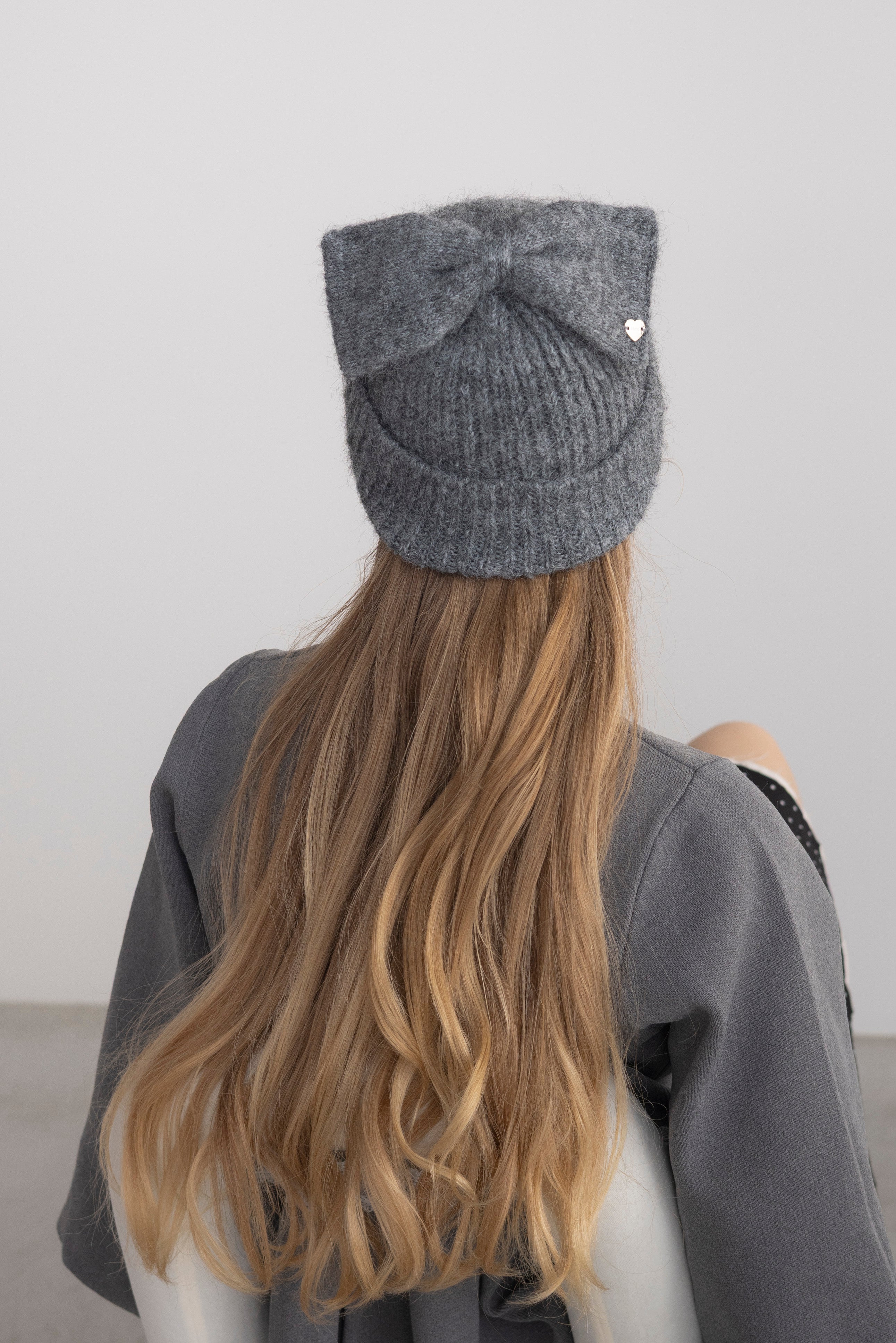 ribbon knit beanie