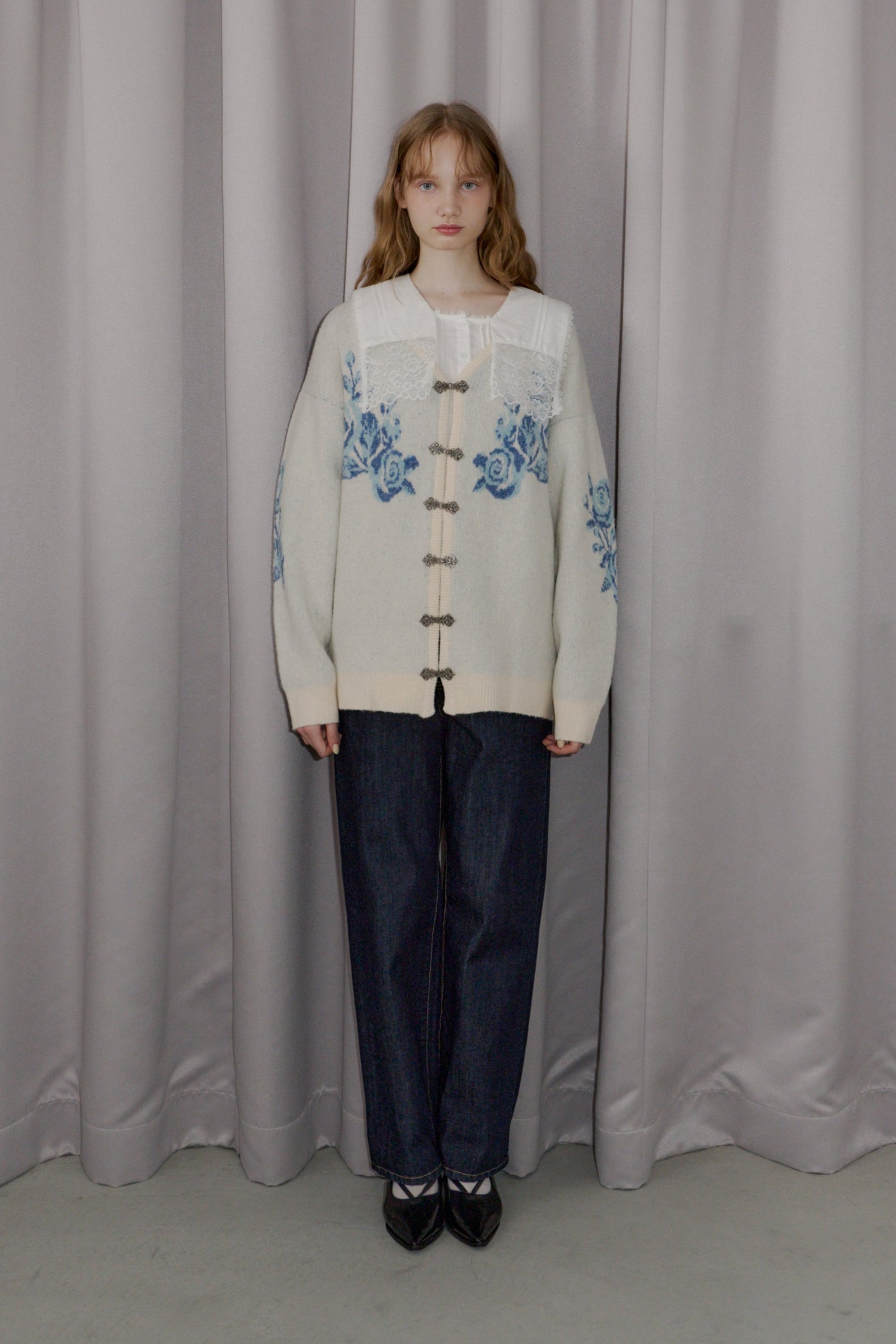 flower china cardigan