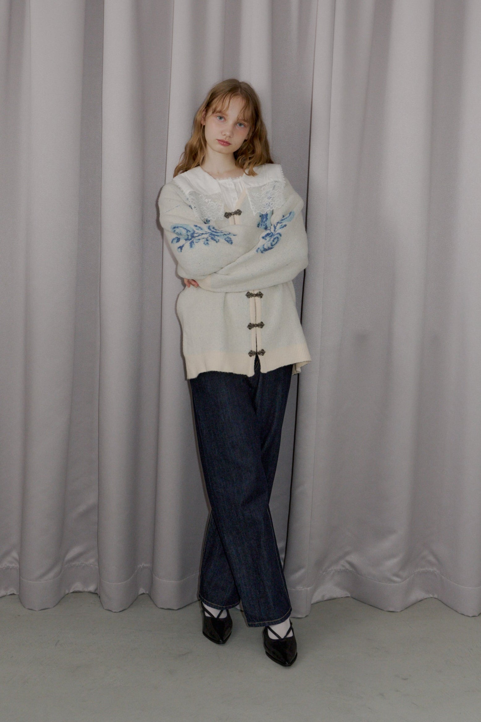 flower china cardigan