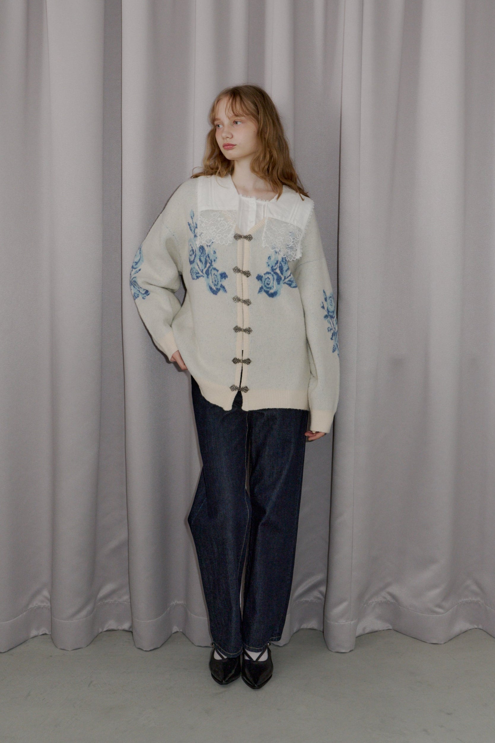 flower china cardigan