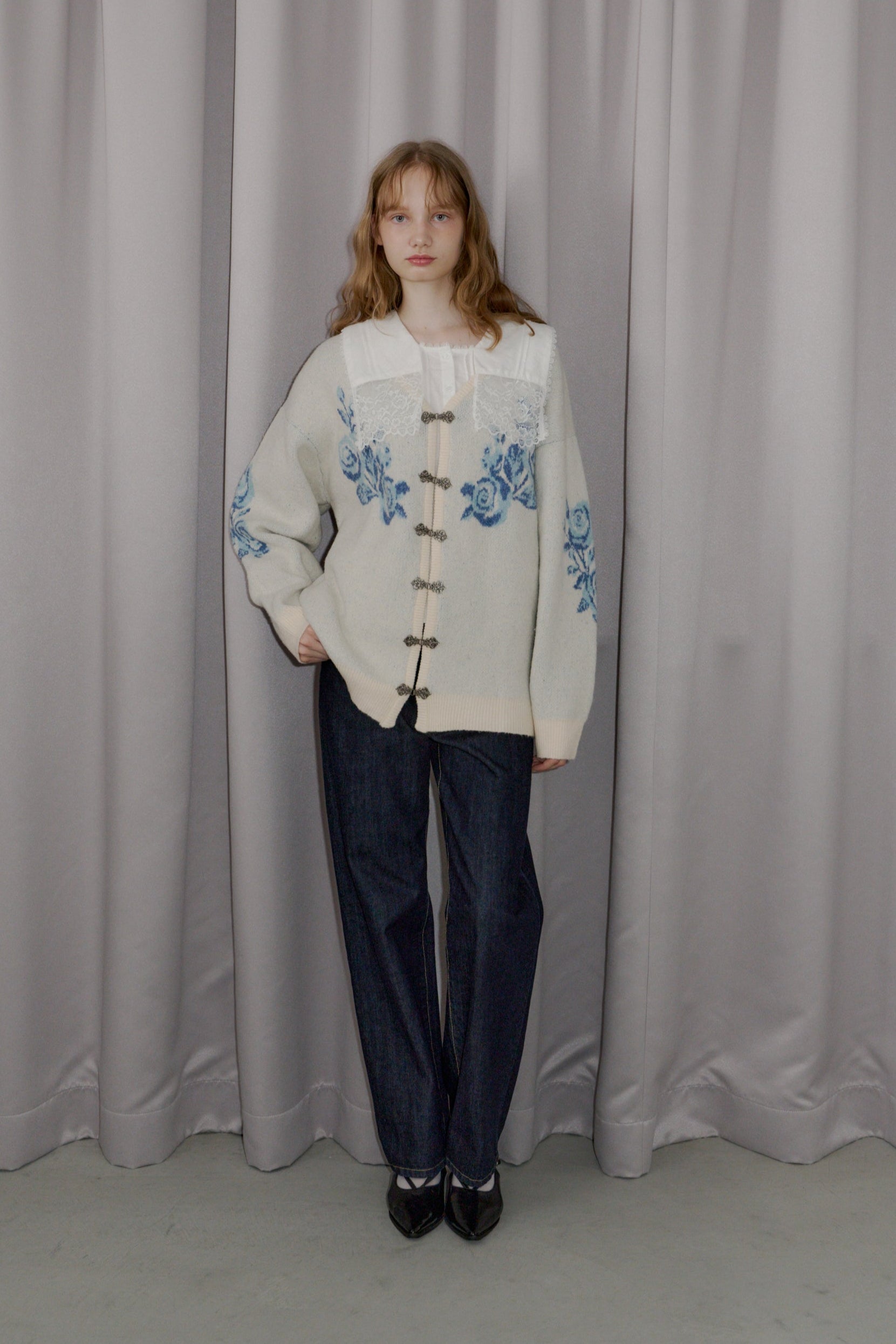 flower china cardigan