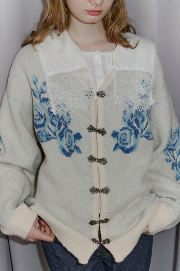 flower china cardigan