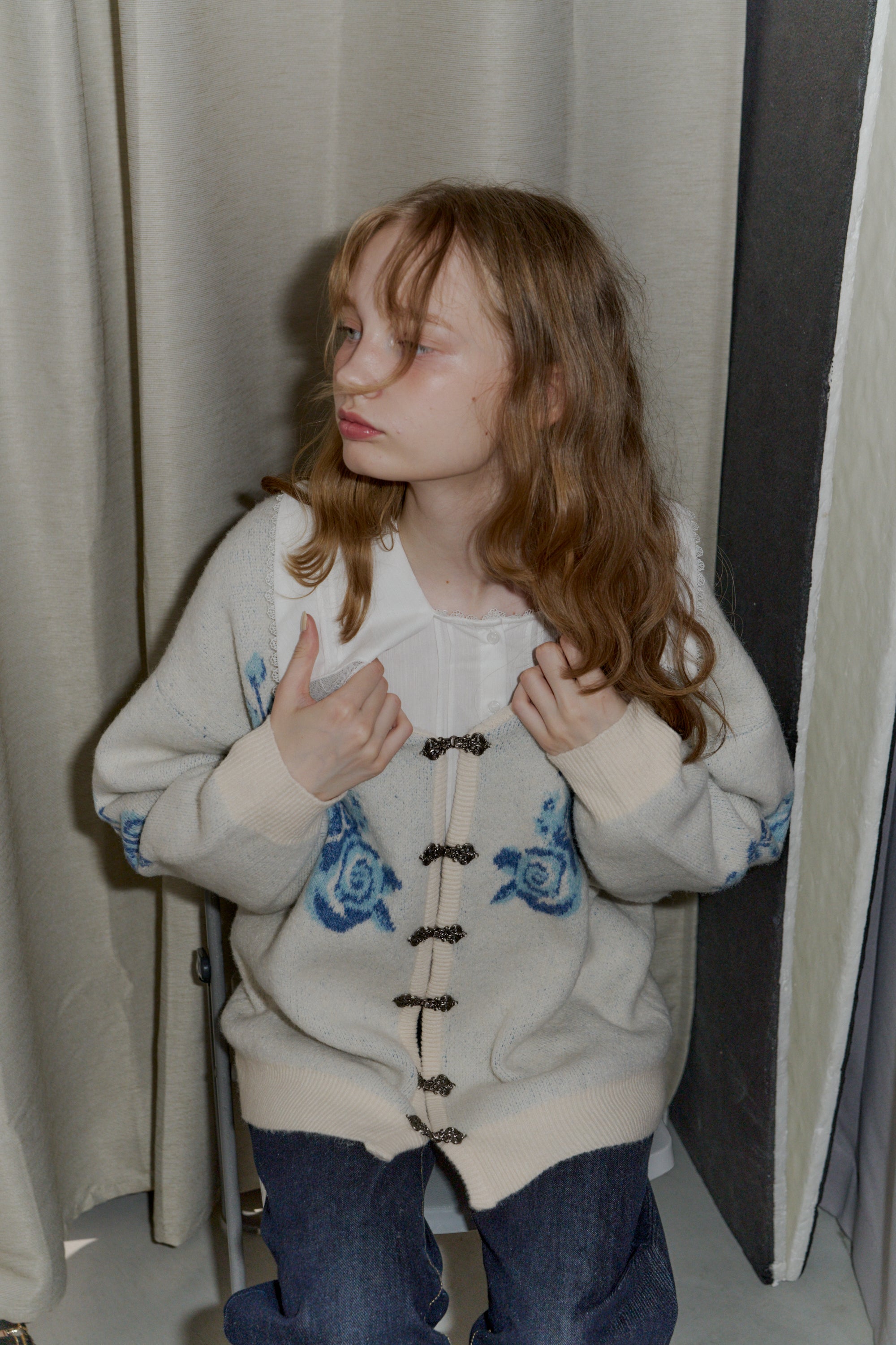 flower china cardigan