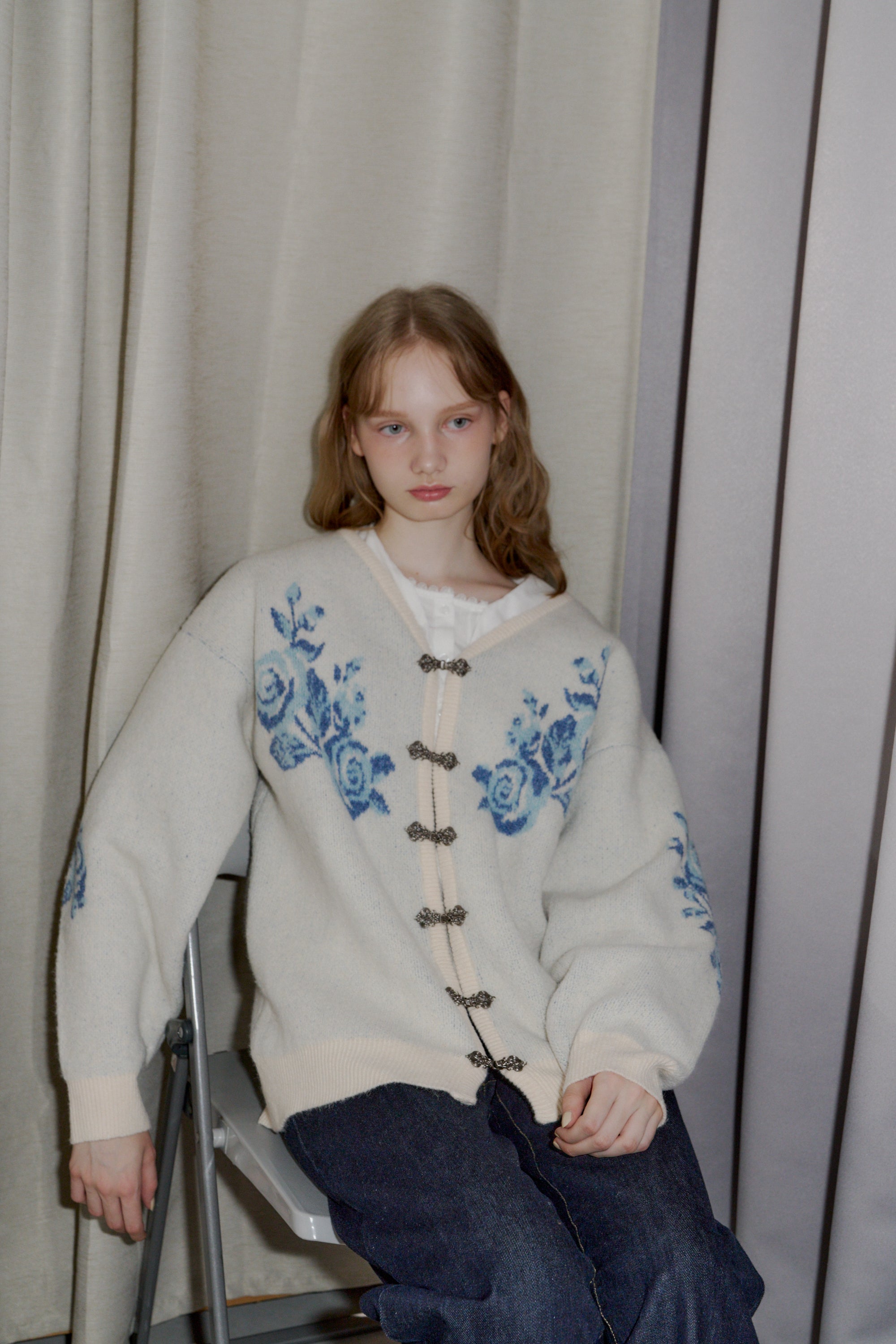 flower china cardigan