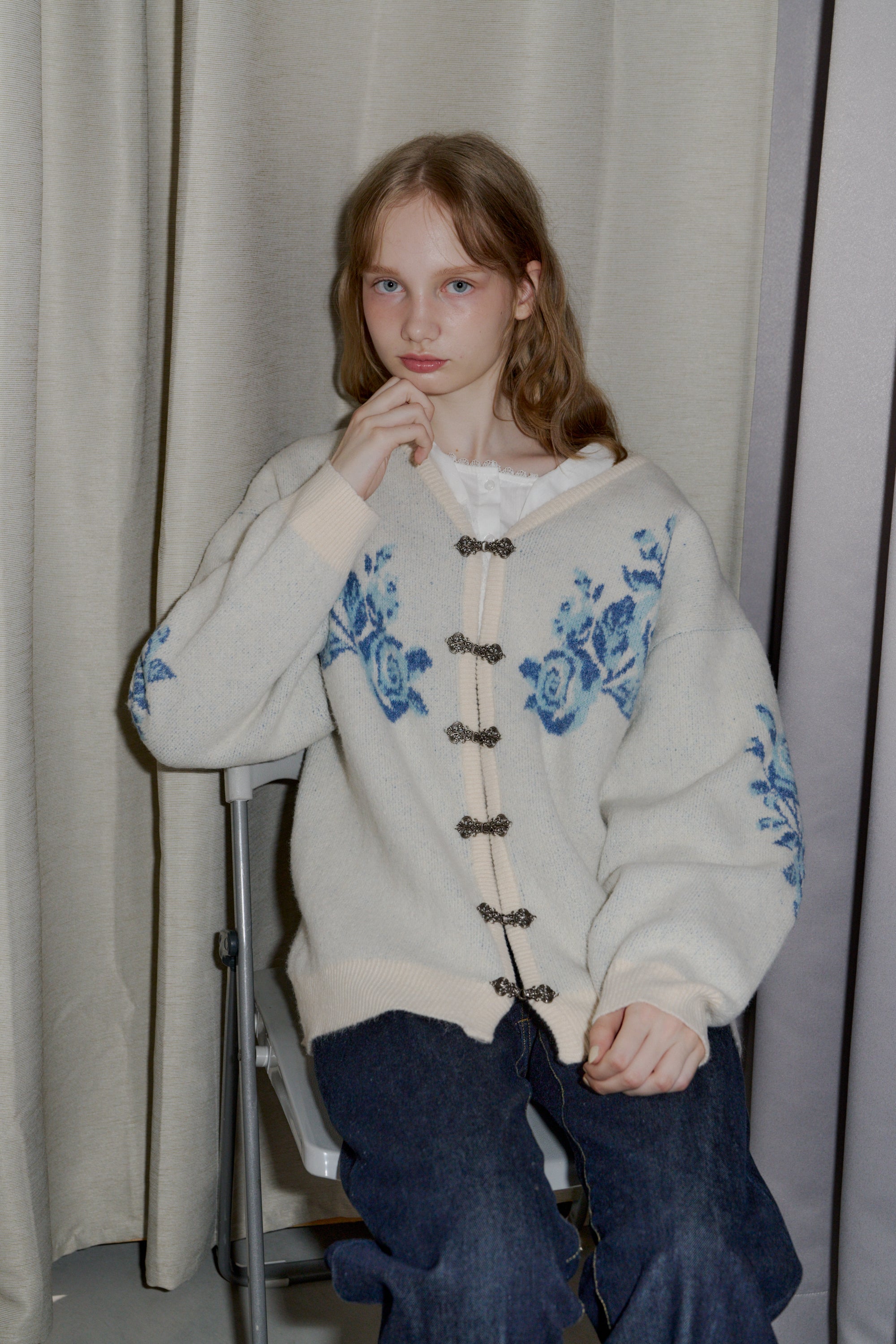 flower china cardigan