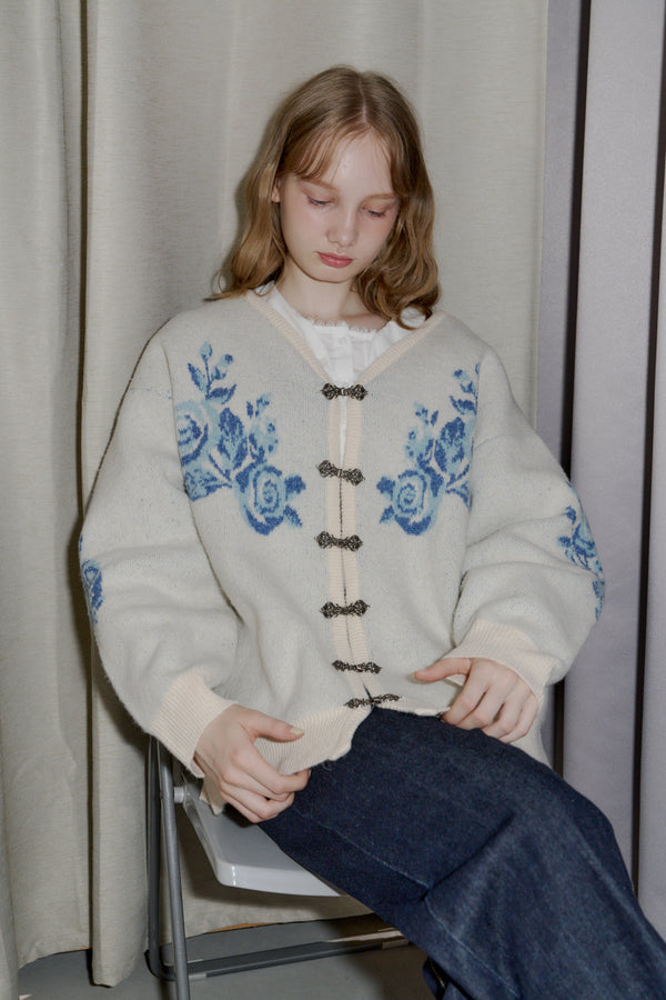flower china cardigan
