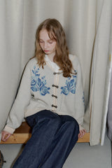 flower china cardigan【 10/15(wed.) 20:00〜release start 】