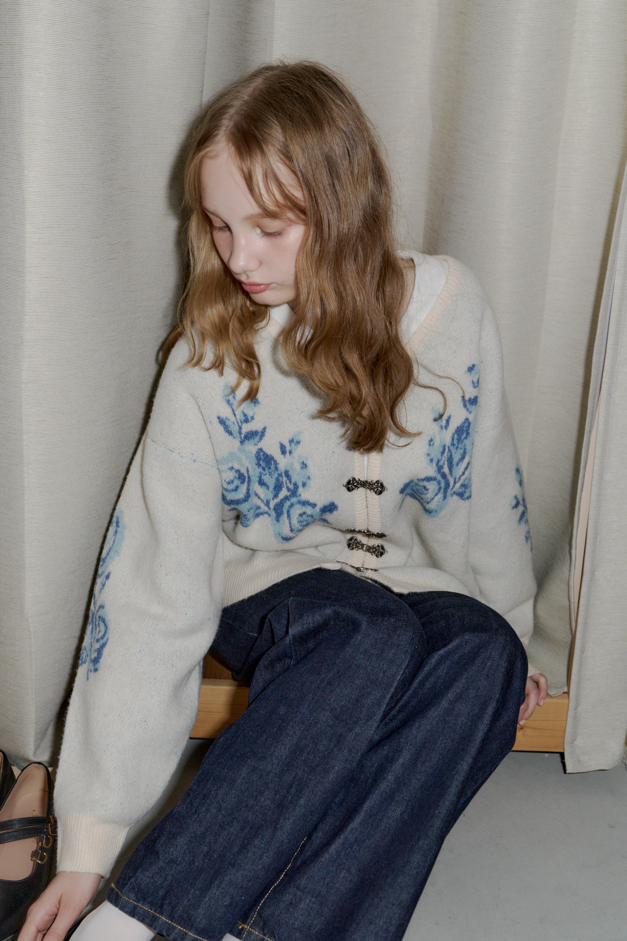 flower china cardigan