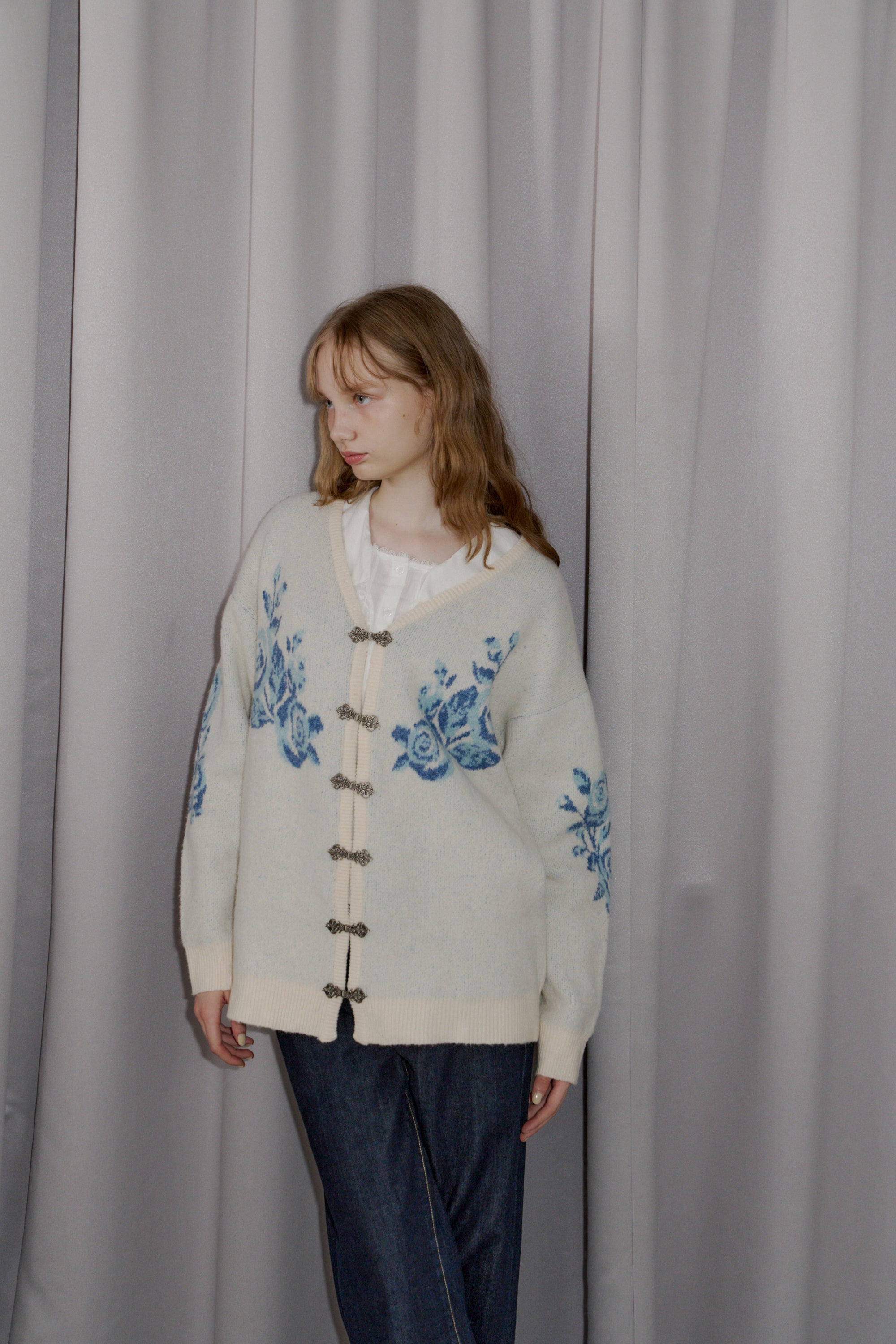 flower china cardigan