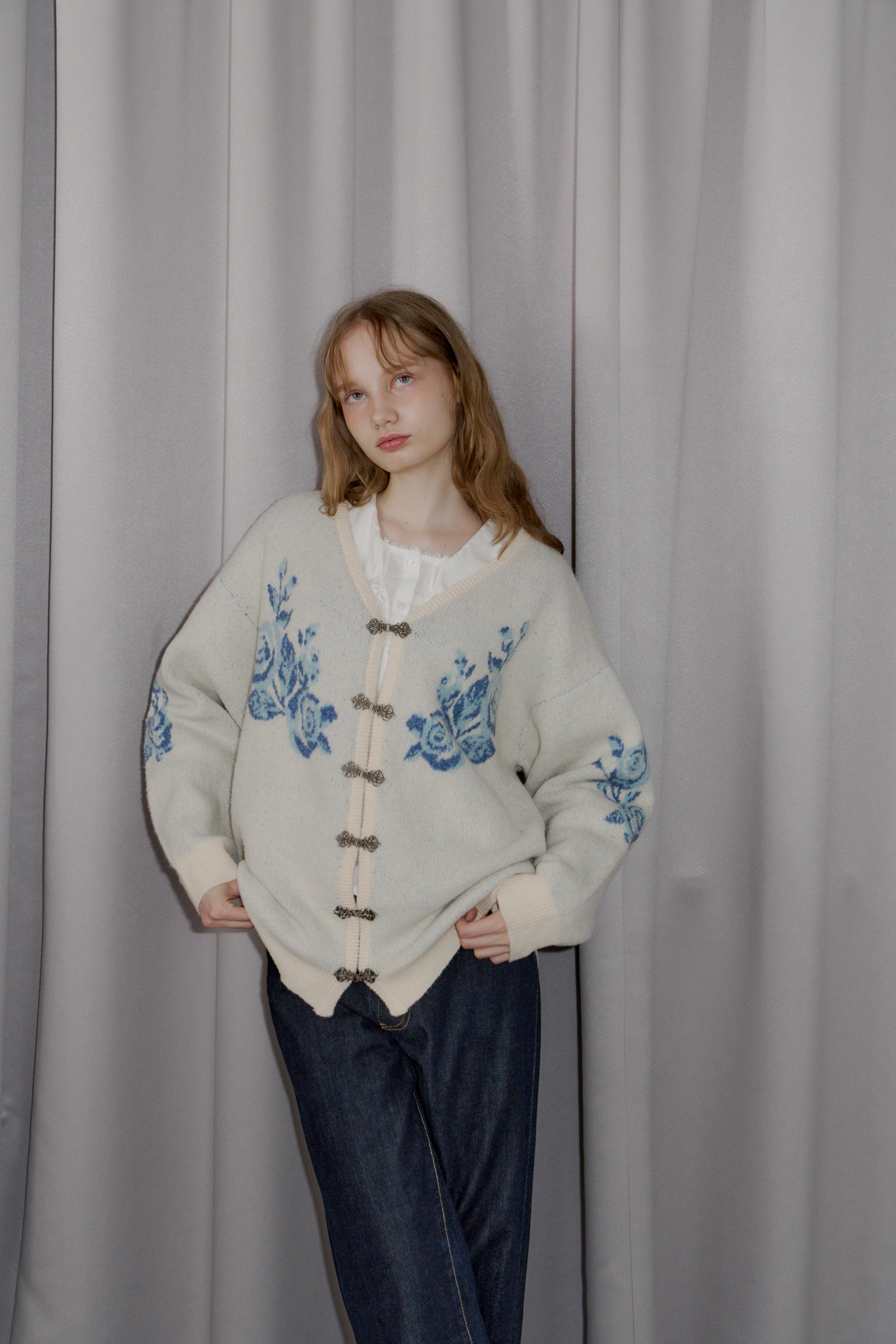 flower china cardigan