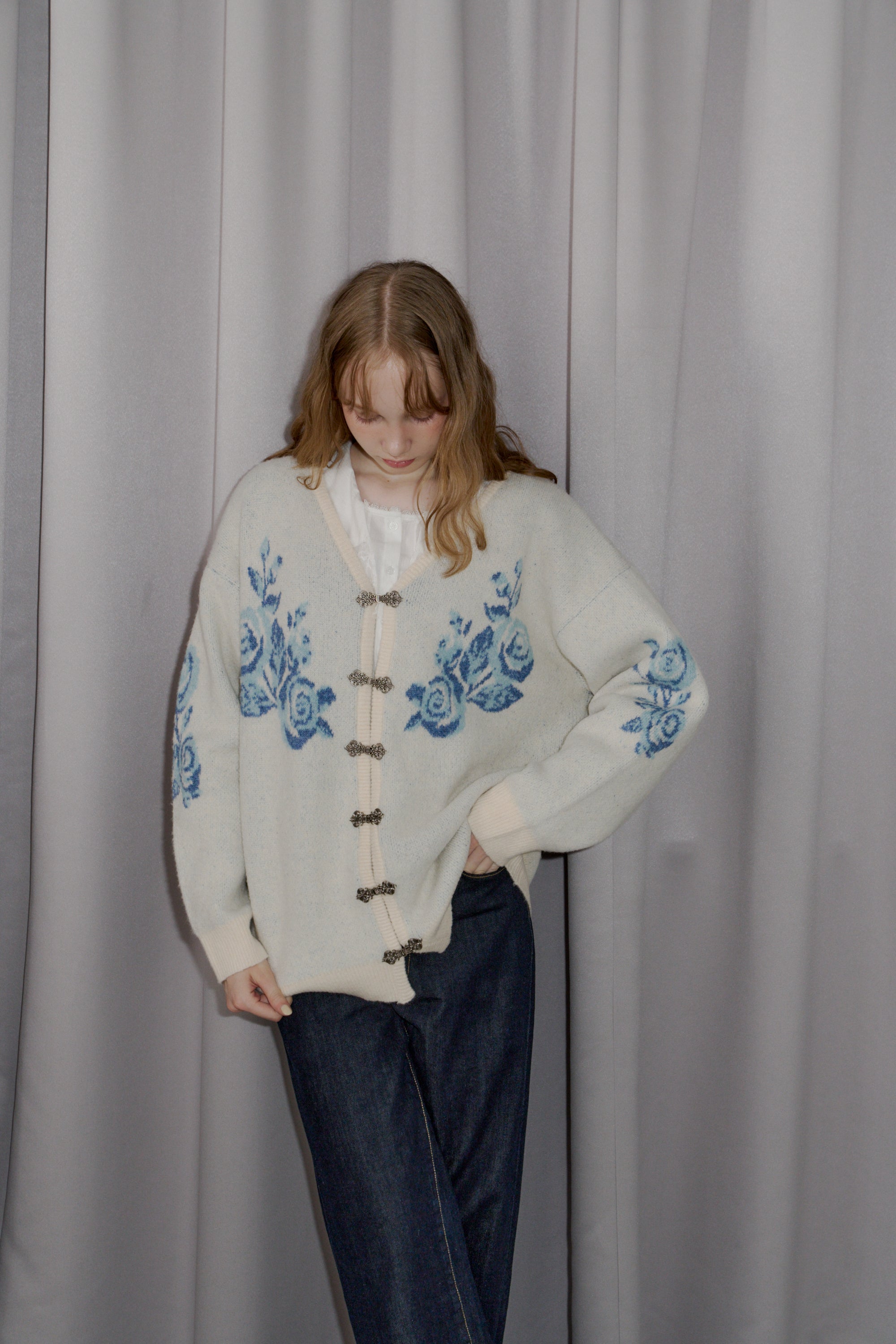 flower china cardigan