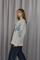 flower china cardigan【 10/15(wed.) 20:00〜release start 】