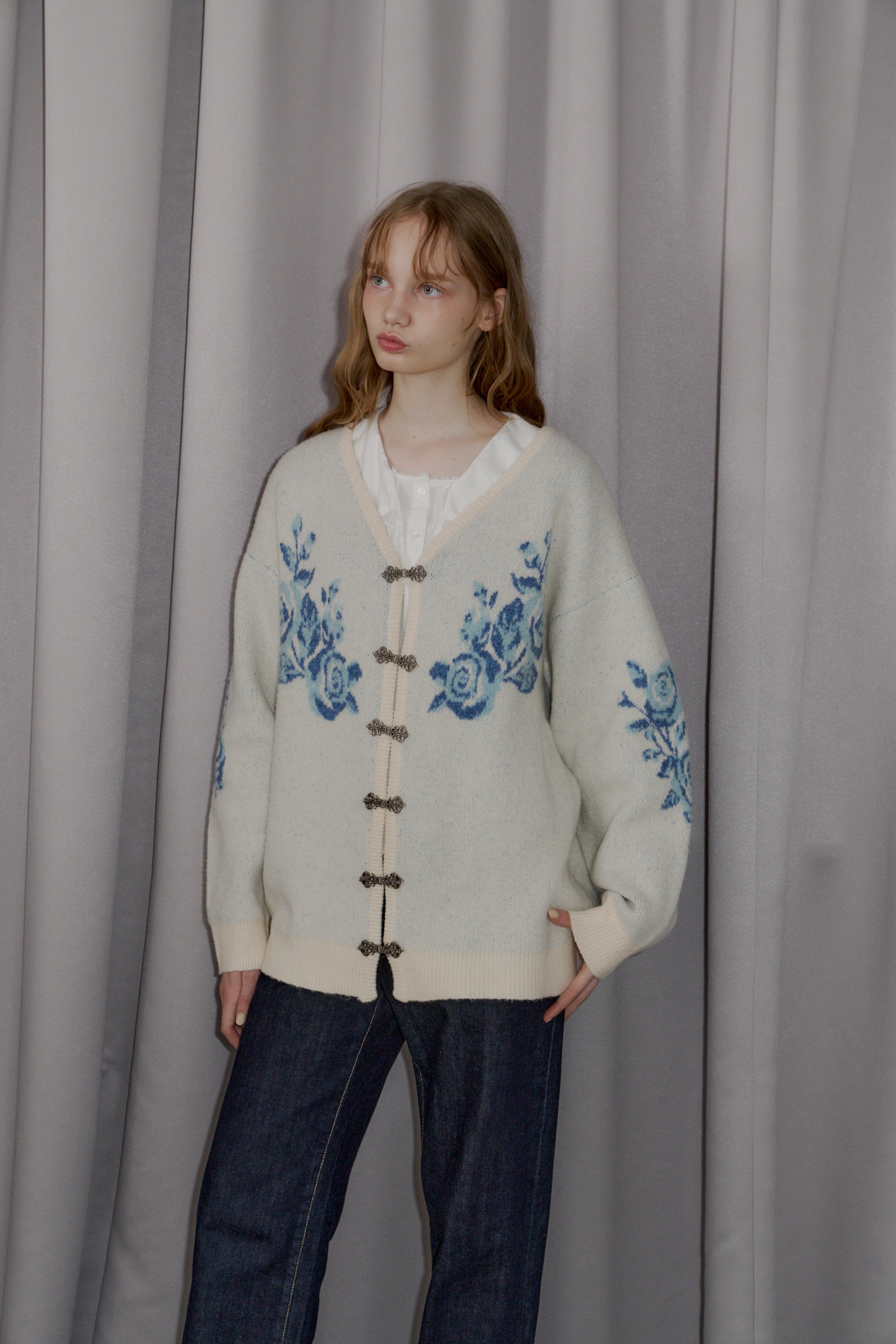 flower china cardigan