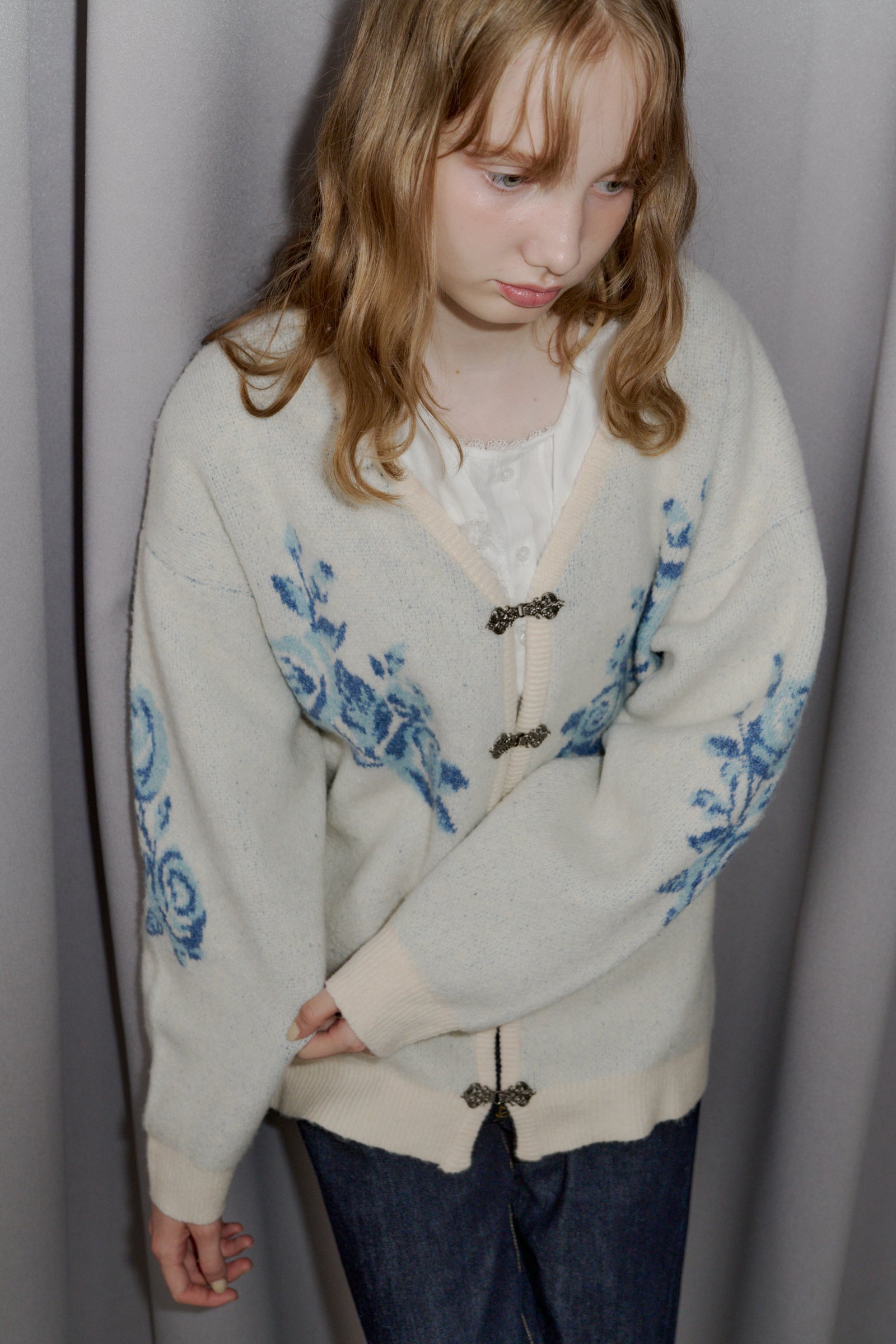 ✴︎専用✴︎hiand✴︎新品Flower cardigan【white】 Flower cardigan - HIAND
