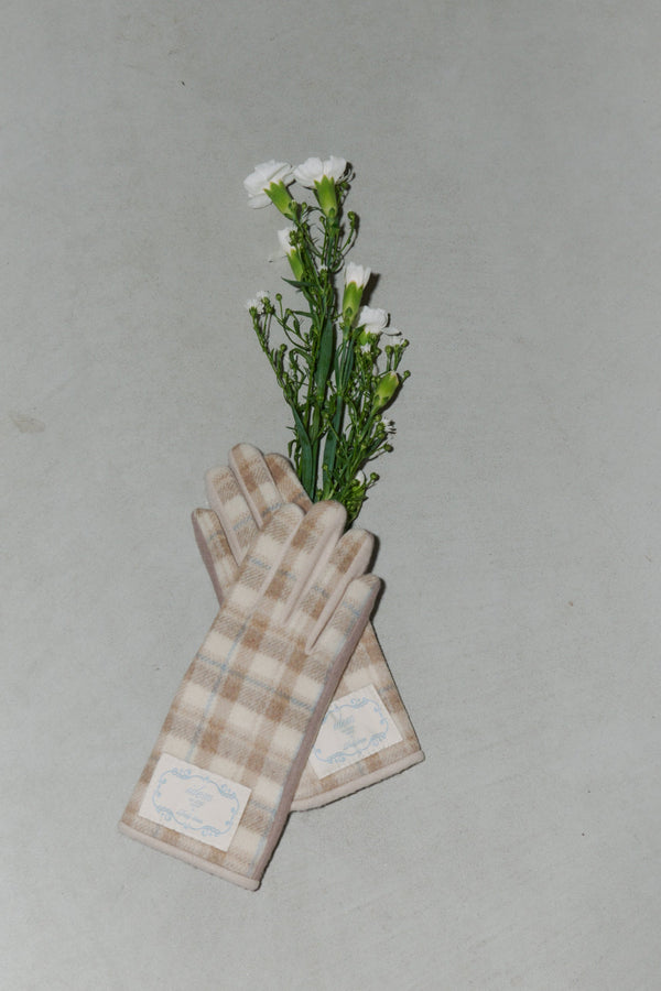 【 online store Exclusive 】british check gloves