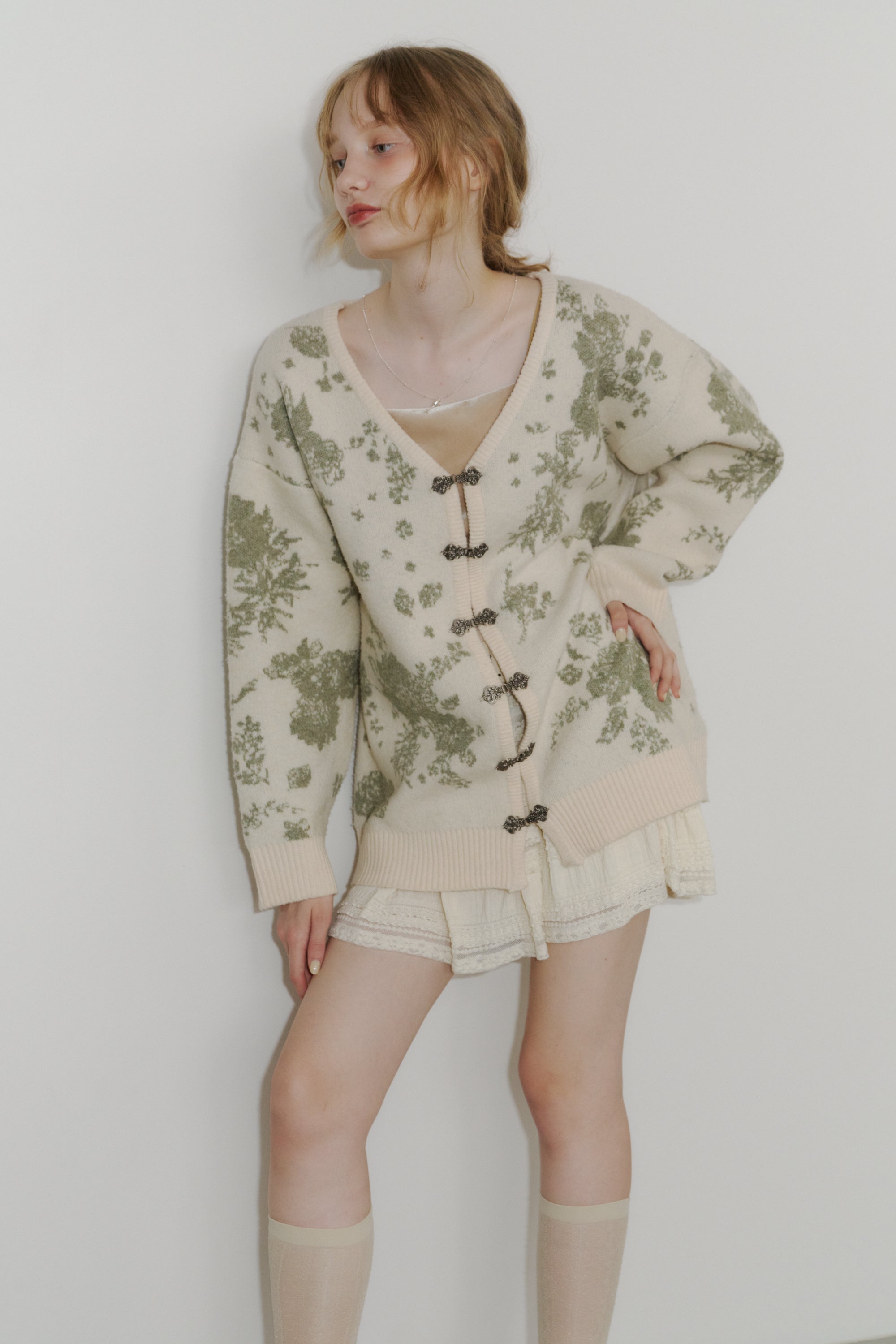 flower china cardigan