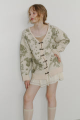flower china cardigan【 10/15(wed.) 20:00〜release start 】