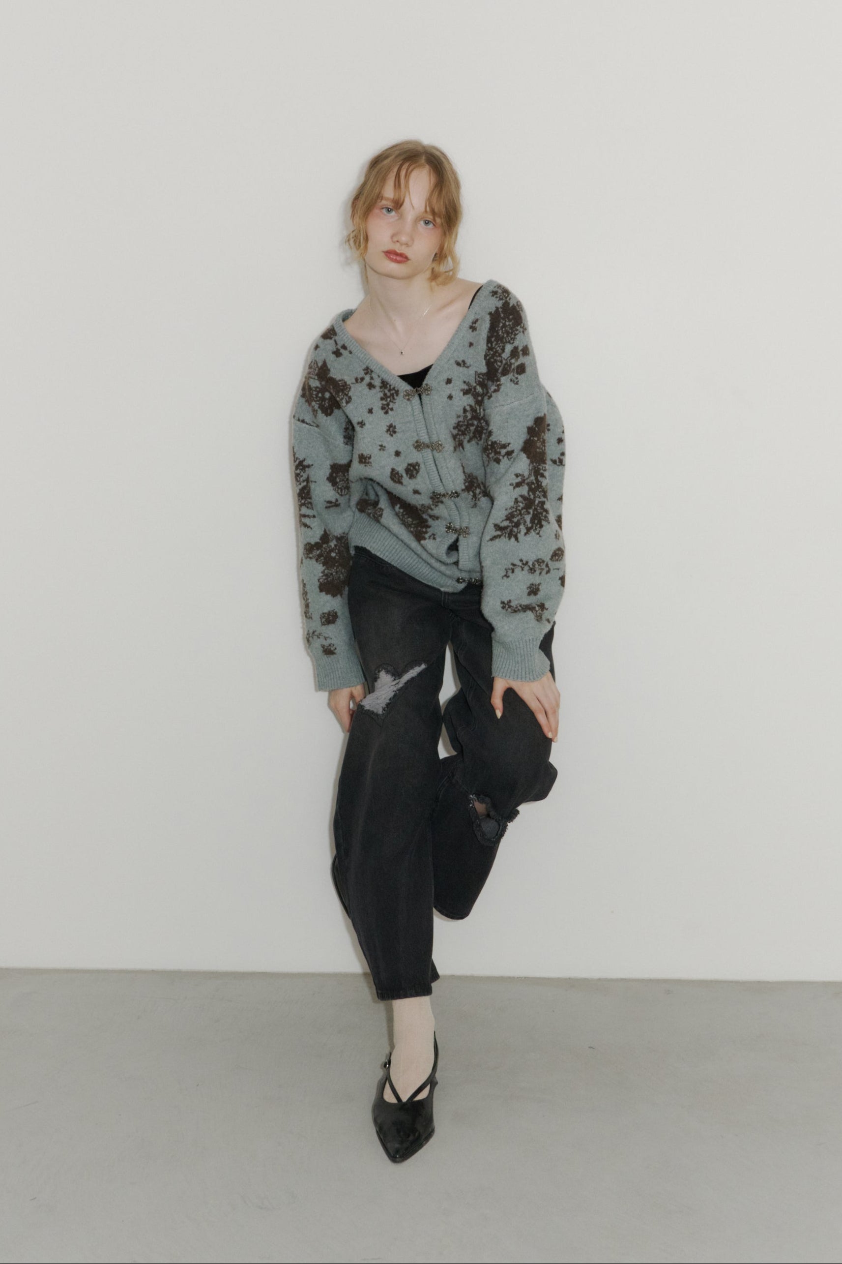 flower china cardigan