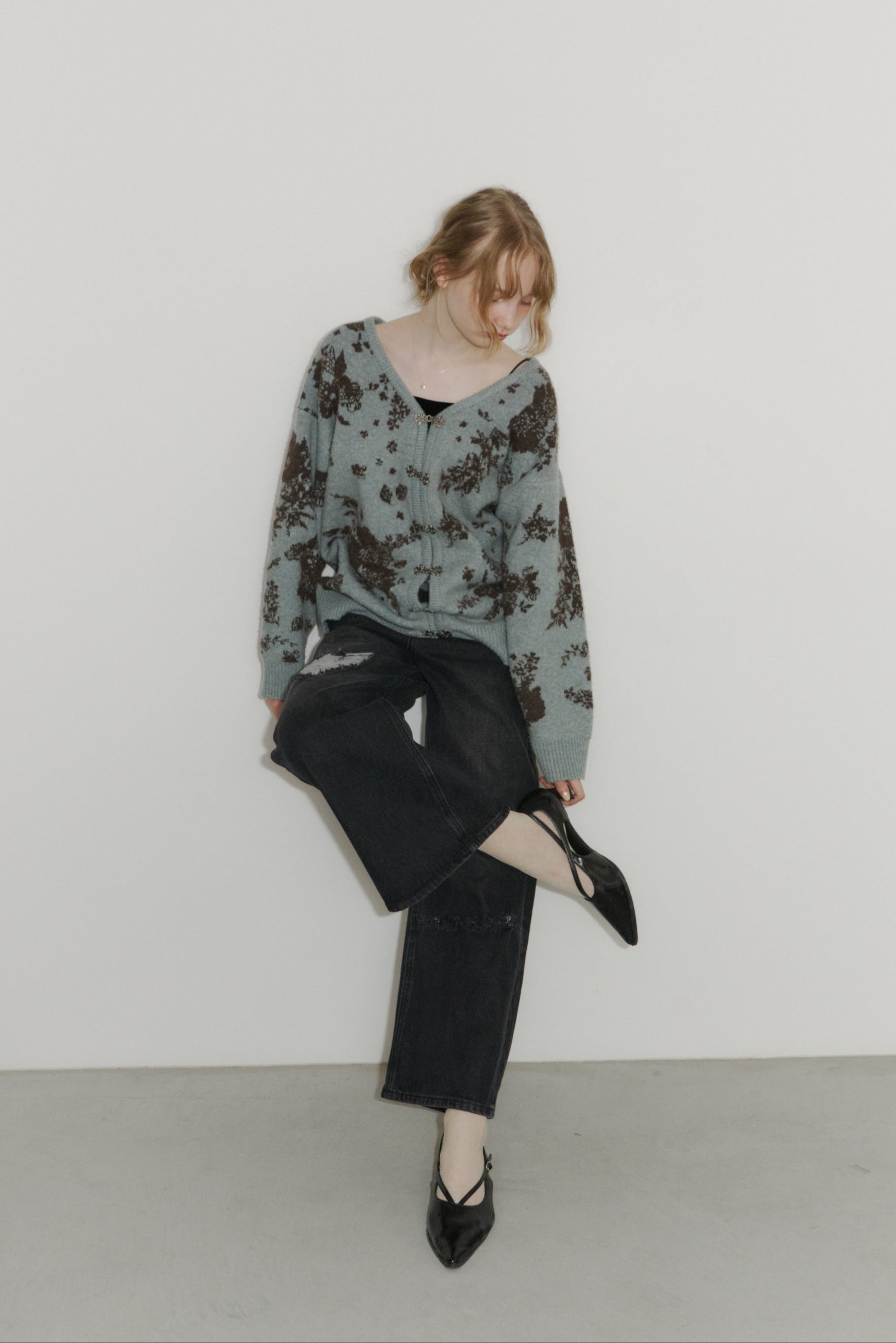 flower china cardigan