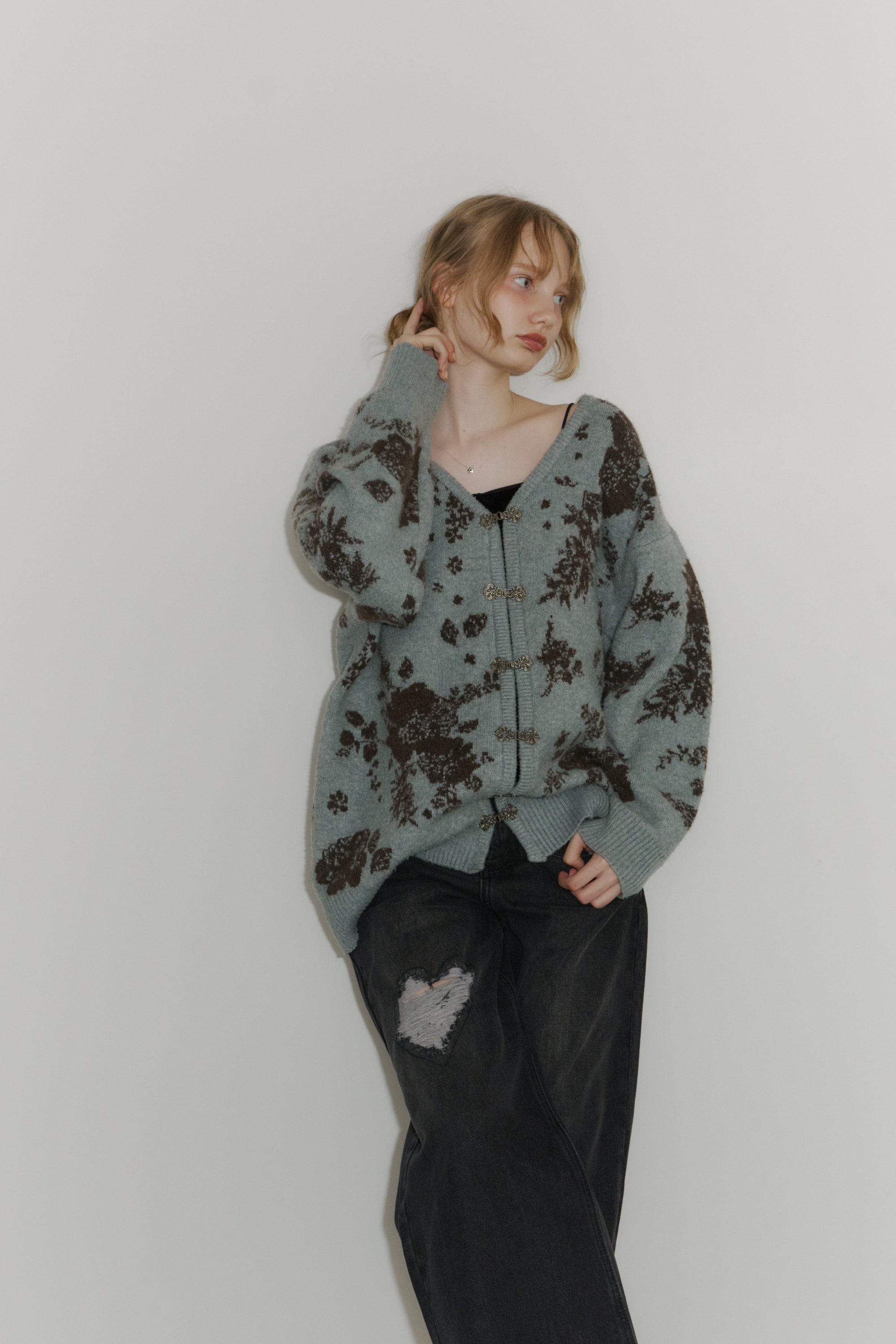 flower china cardigan