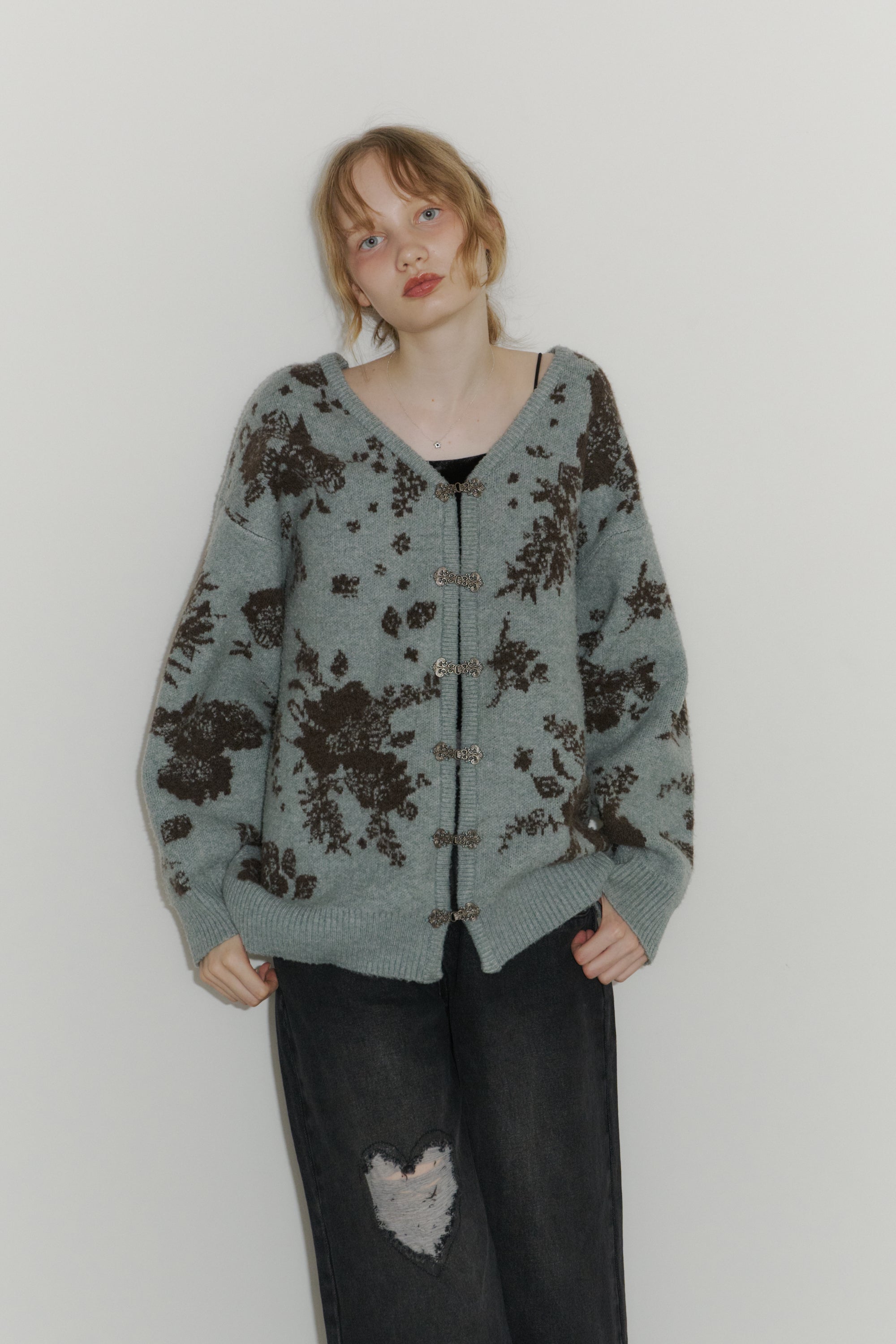 flower china cardigan