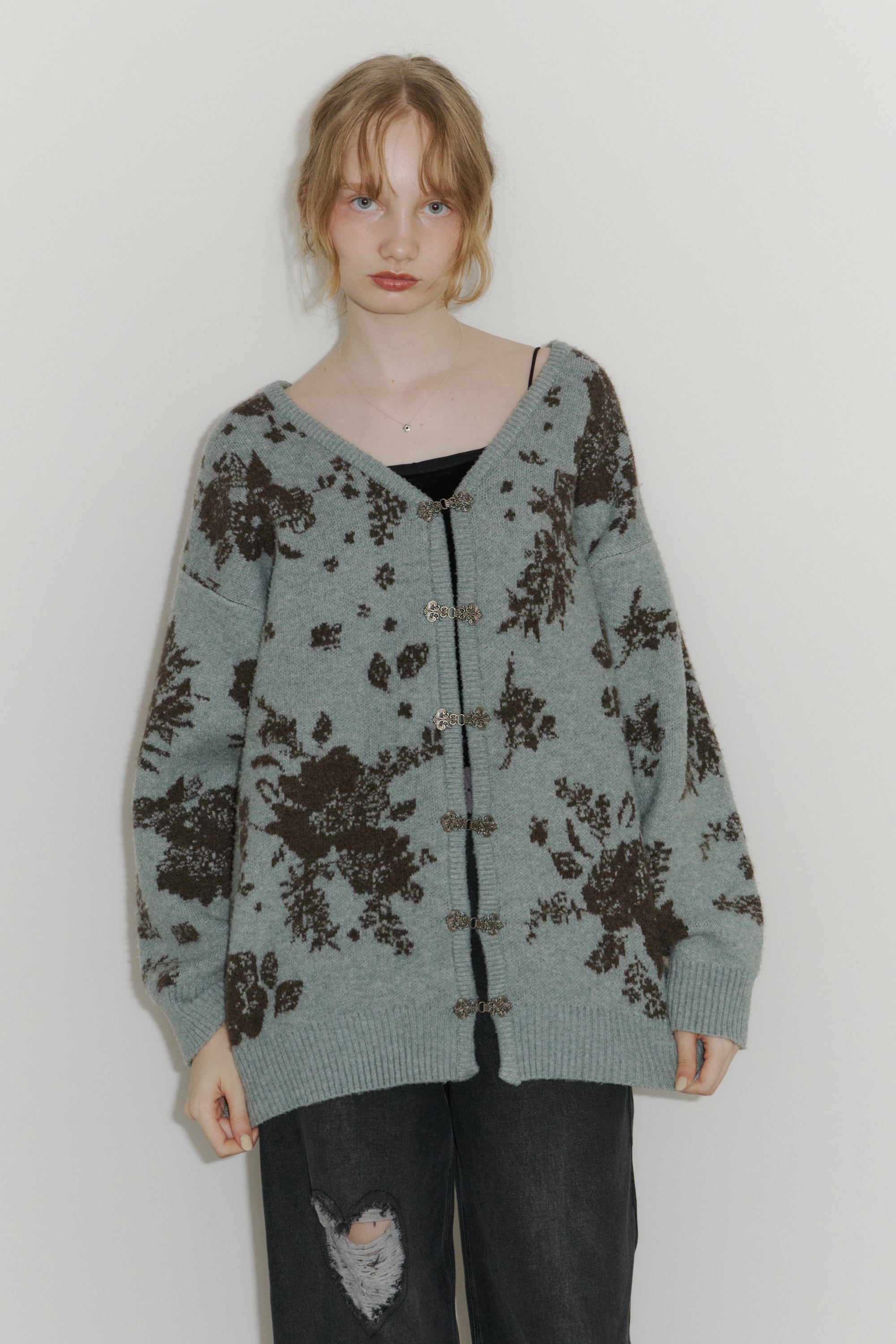 flower china cardigan