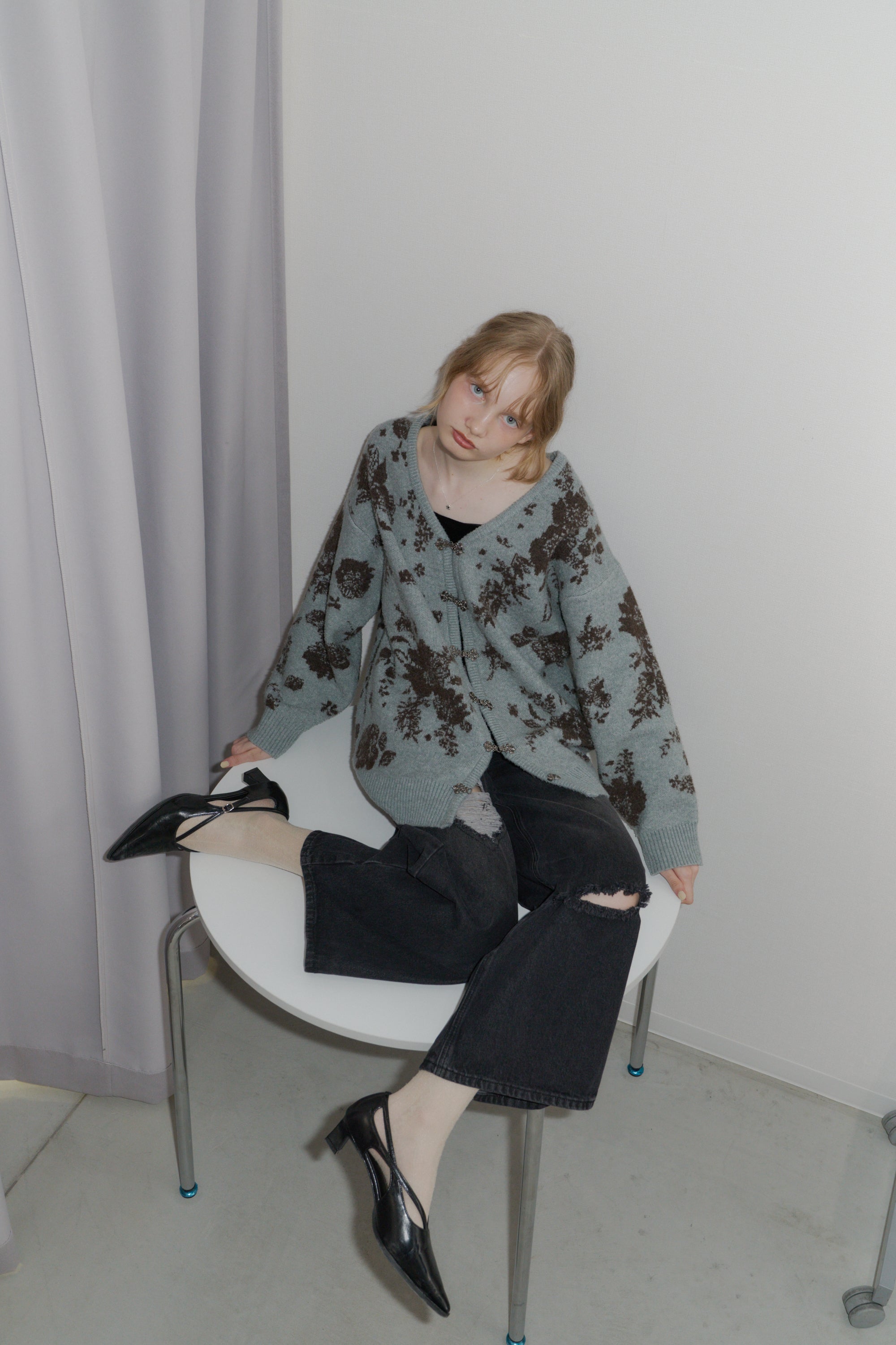 flower china cardigan