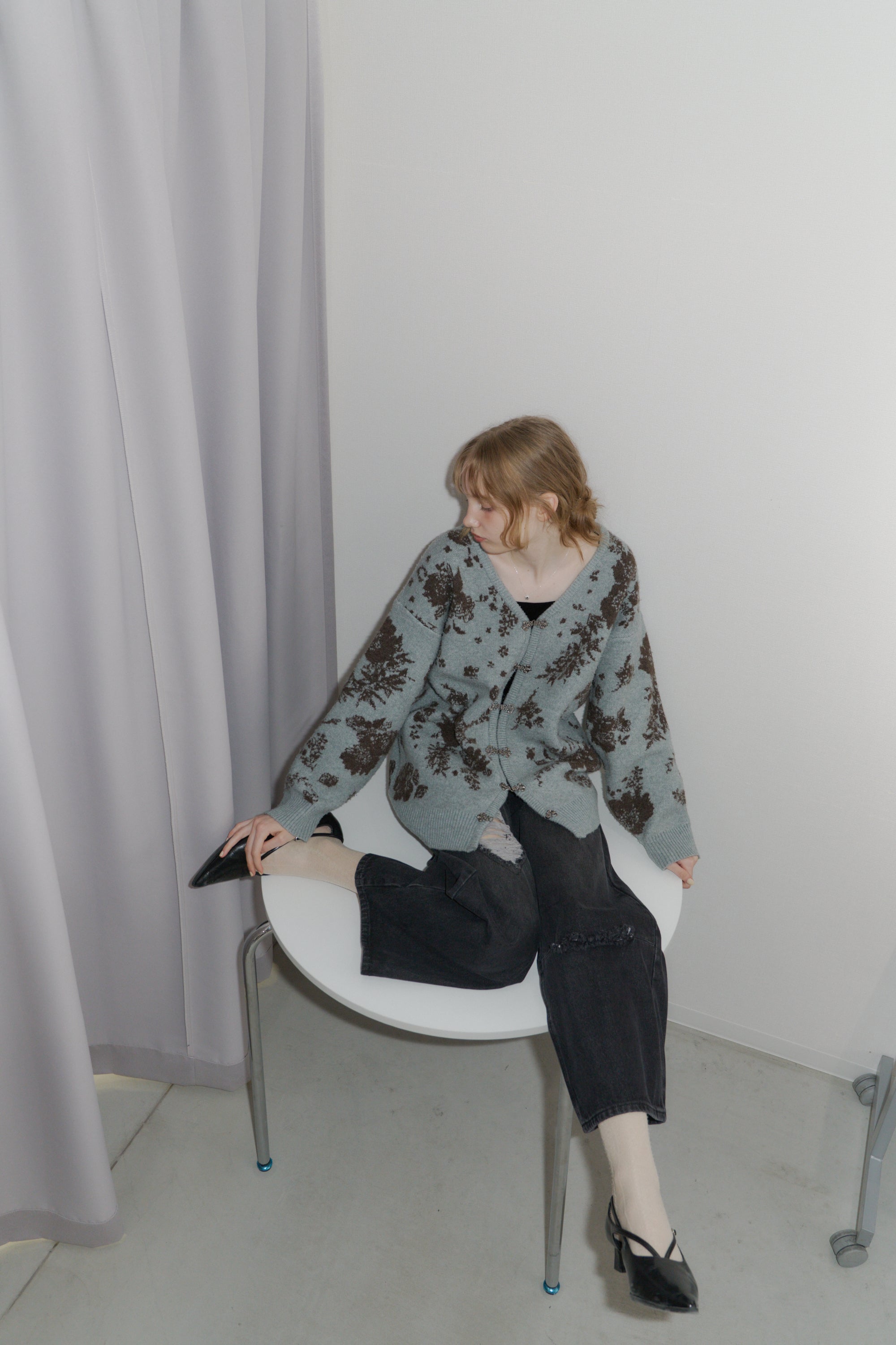 flower china cardigan