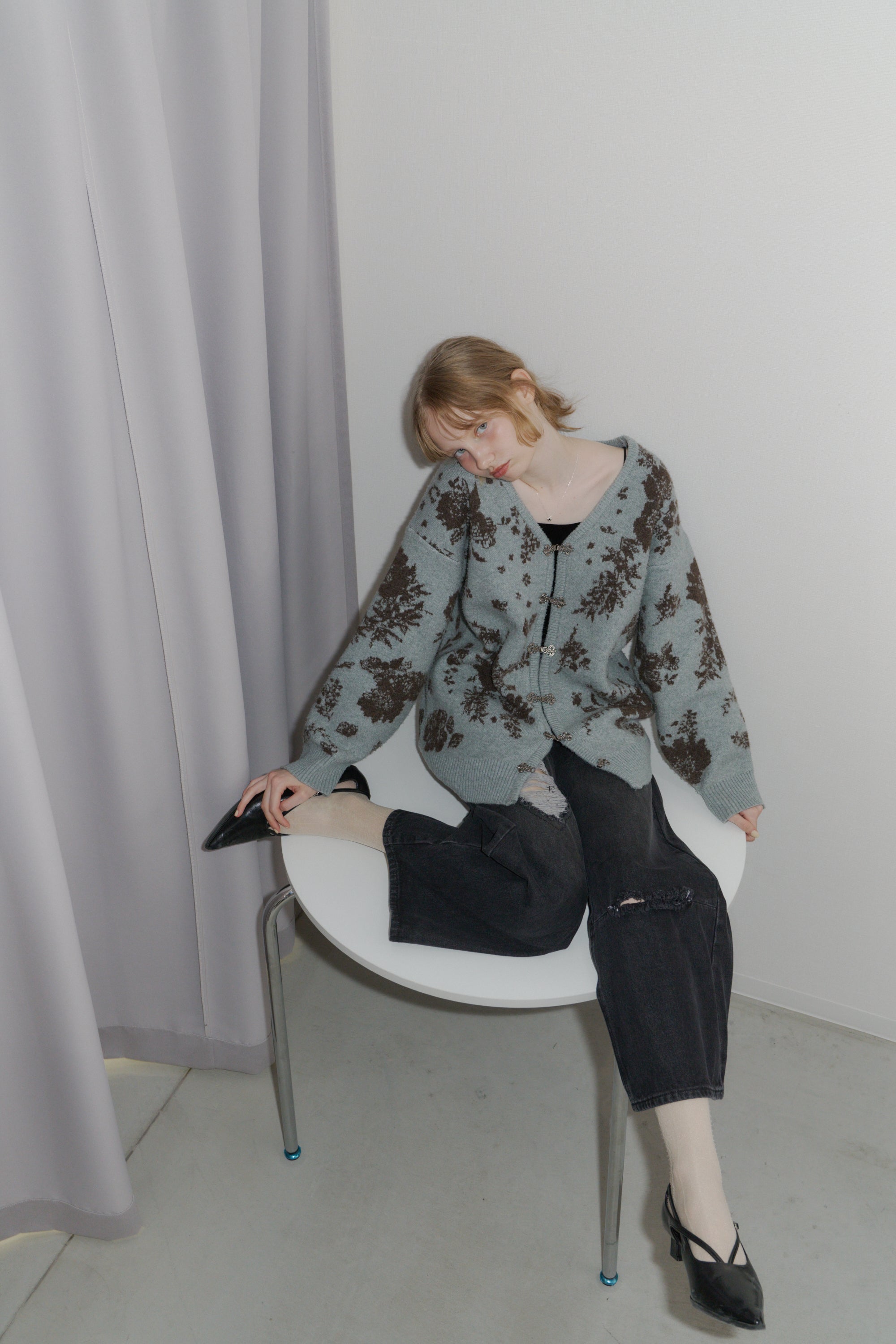 flower china cardigan