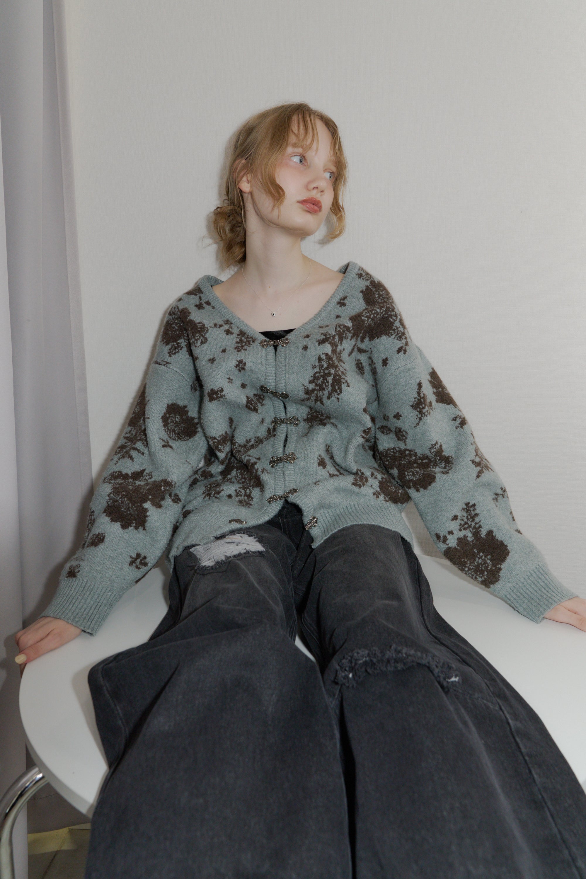 flower china cardigan