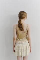 lace tiered frill mini skirt