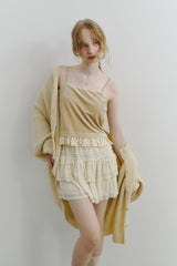 lace tiered frill mini skirt