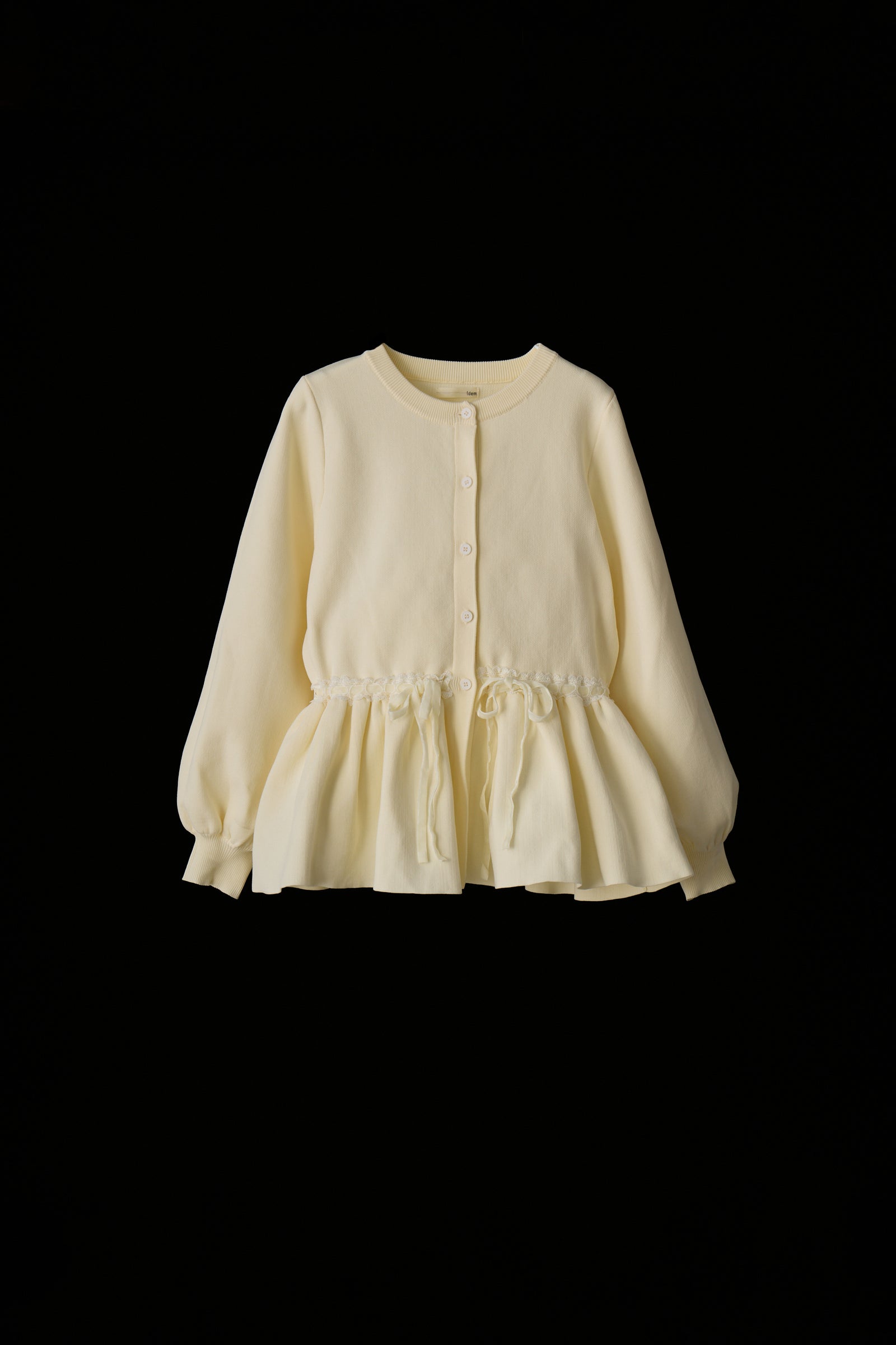 velours ribbon peplum cardigan – idem